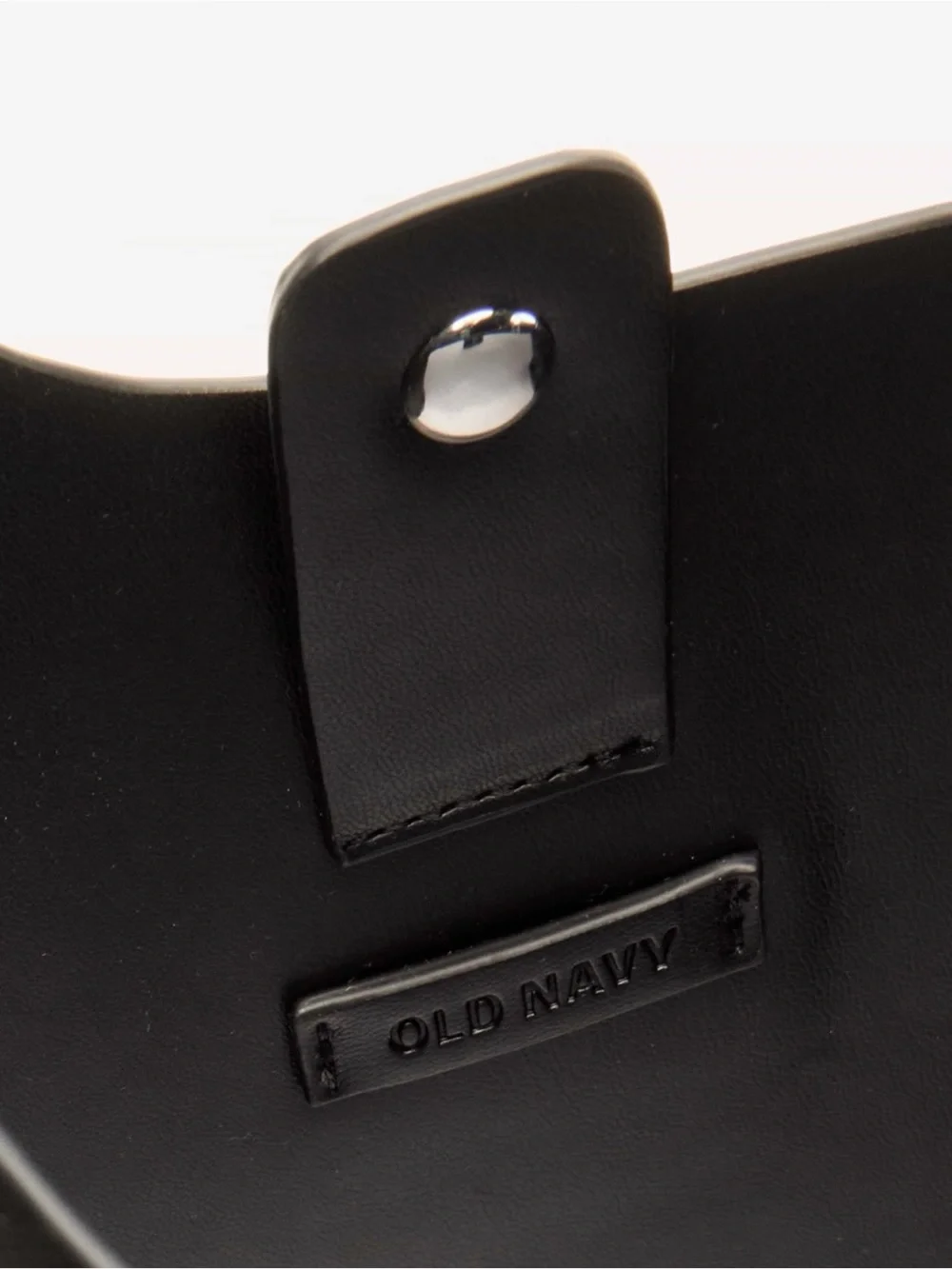 Asymmetrical Structured Black Tote Bag by Old Navy